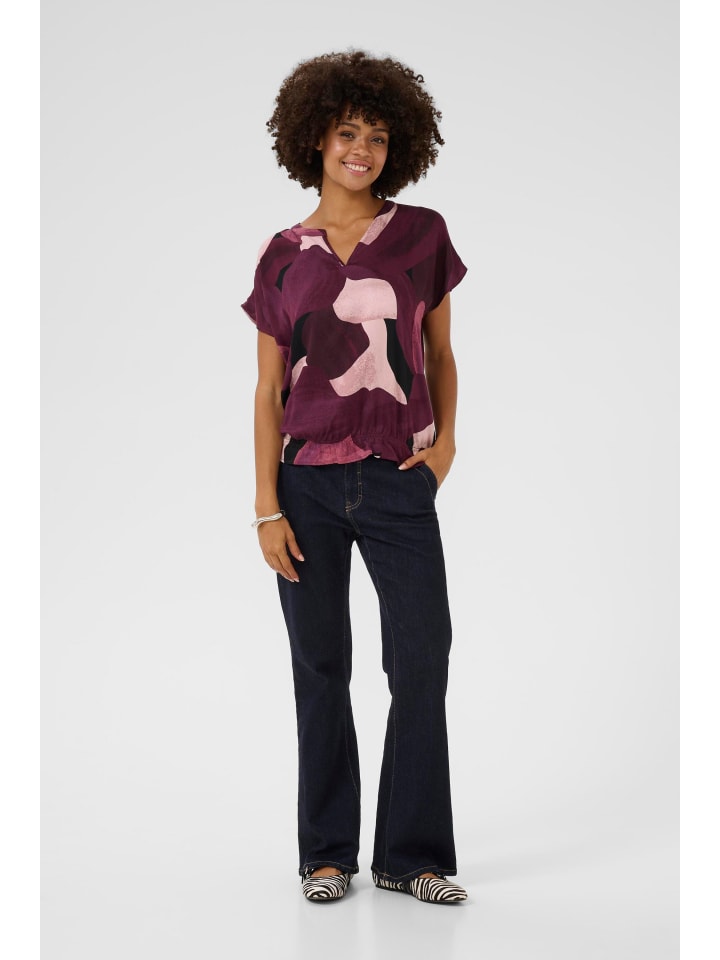 

Блузка с короткими рукавами CUdana Свободный крой в стиле Winetasting CULTURE