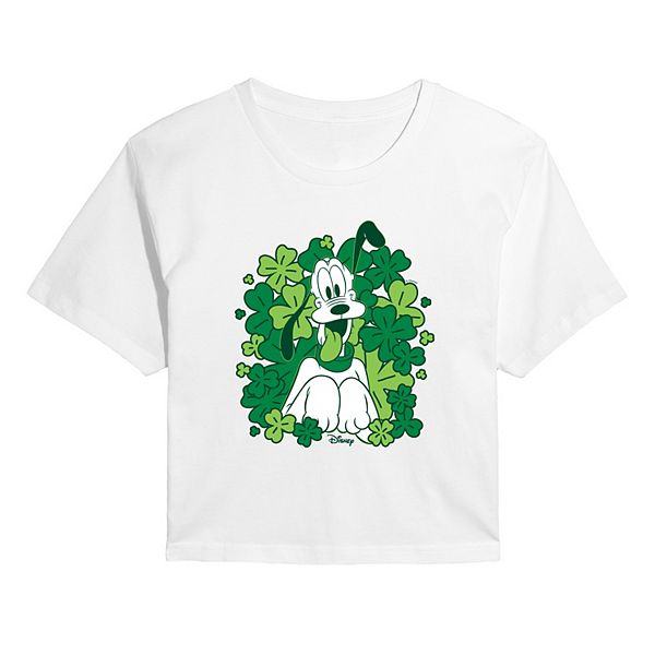 

Juniors 's Pluto Shamrocks укороченная футболка Disney, White, Белый, Juniors 's Pluto Shamrocks укороченная футболка Disney, White