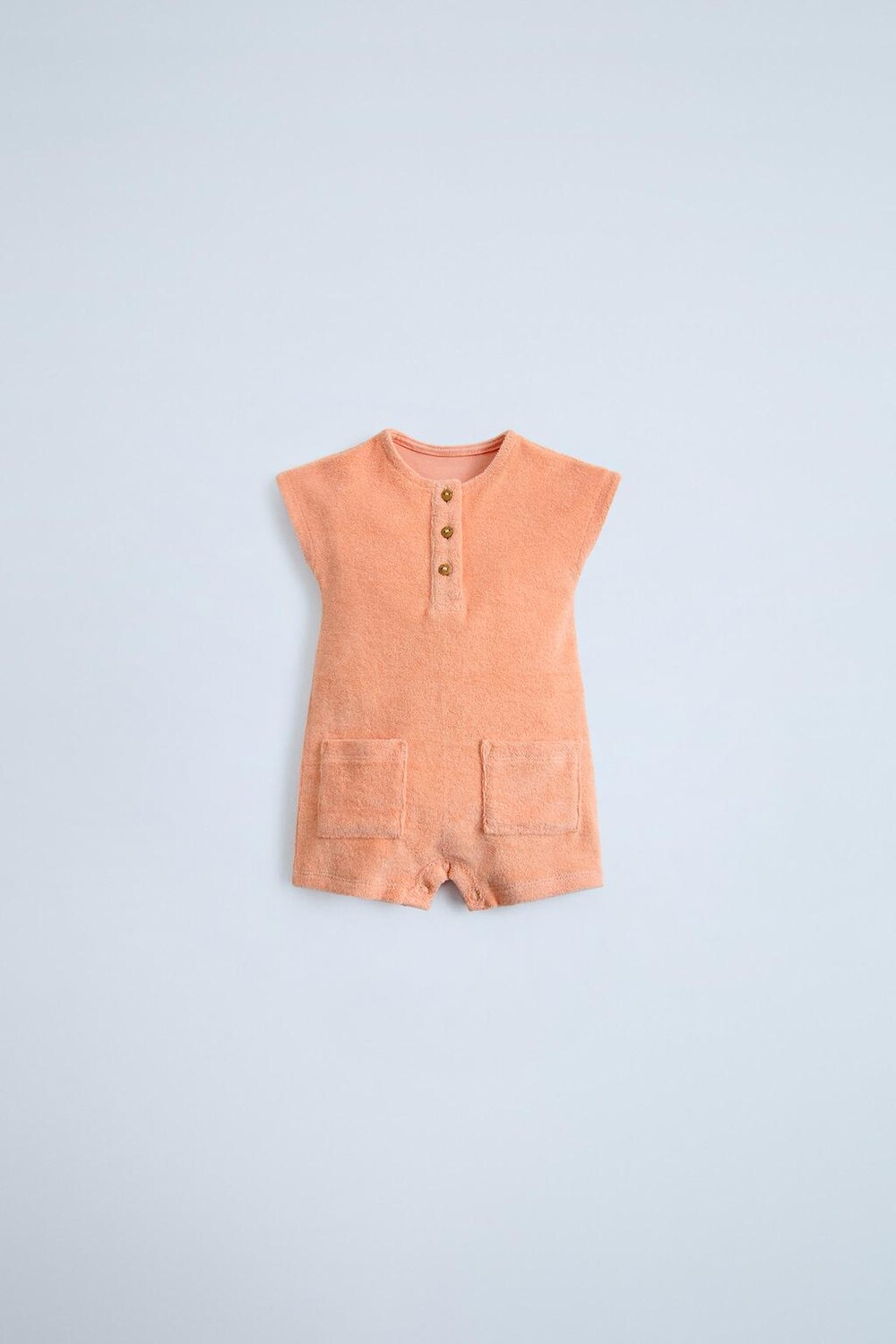 Комбинезон henley terry ZARA, цвет peach