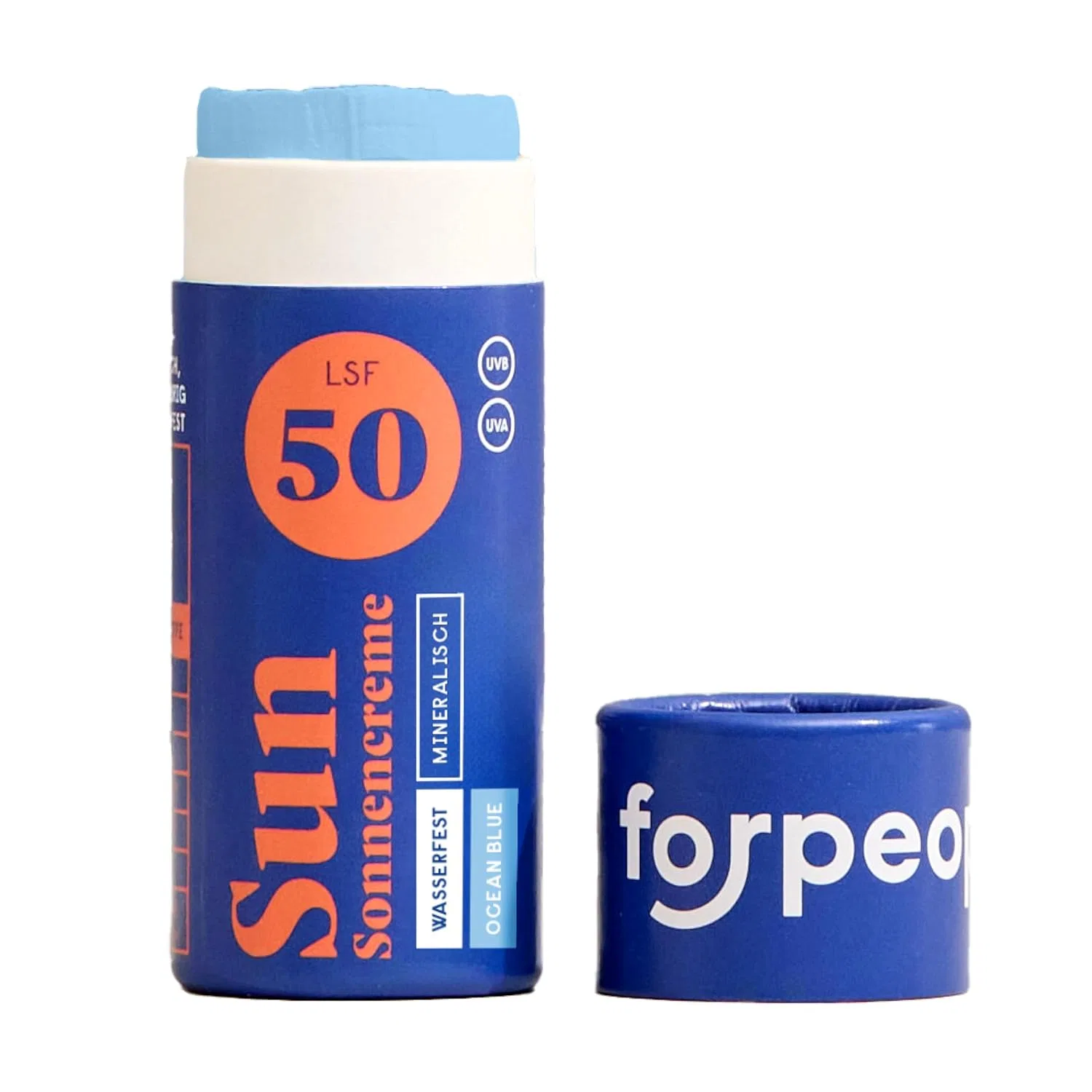 Органический солнцезащитный стик Forpeople SPF 50, водостойкий, синий 4 People Who Care
