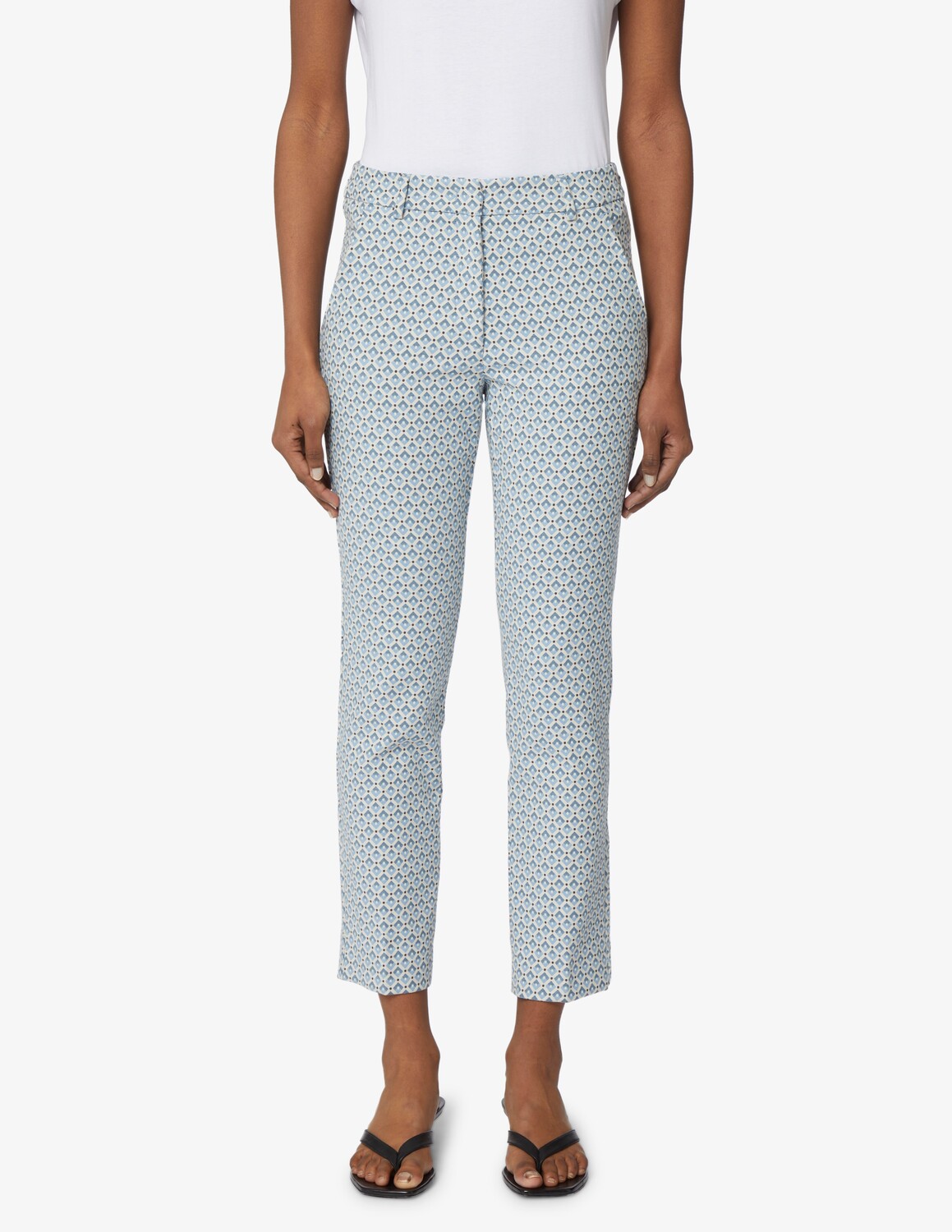 

Брюки из смесового хлопка Papaia Weekend Max Mara, светло-синий