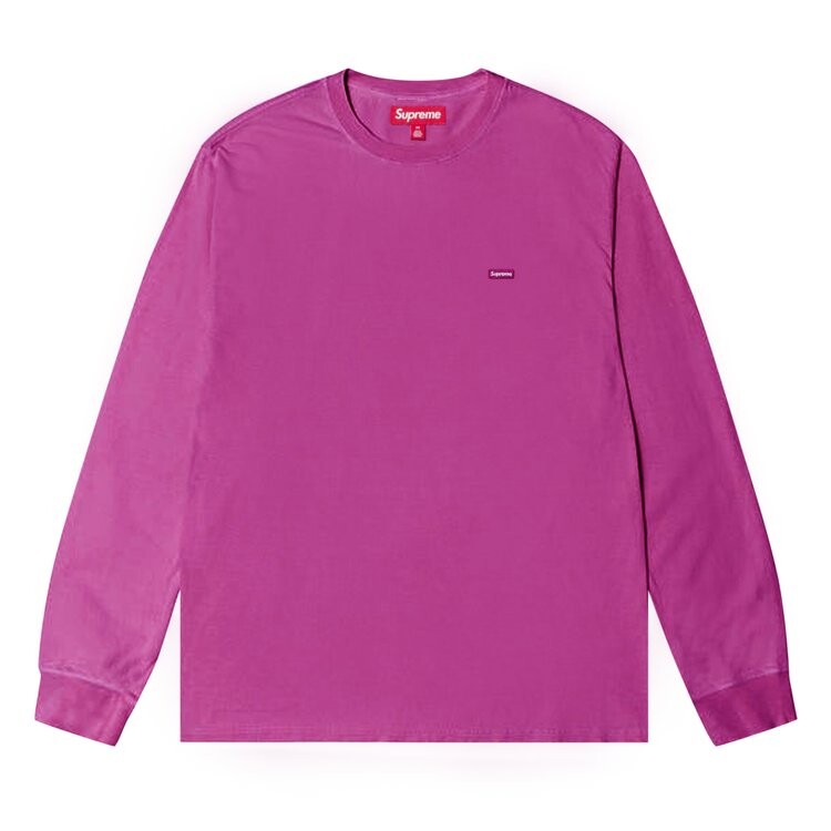Футболка Supreme Small Box Long-Sleeve 'Bright Purple', фиолетовый — фото 2