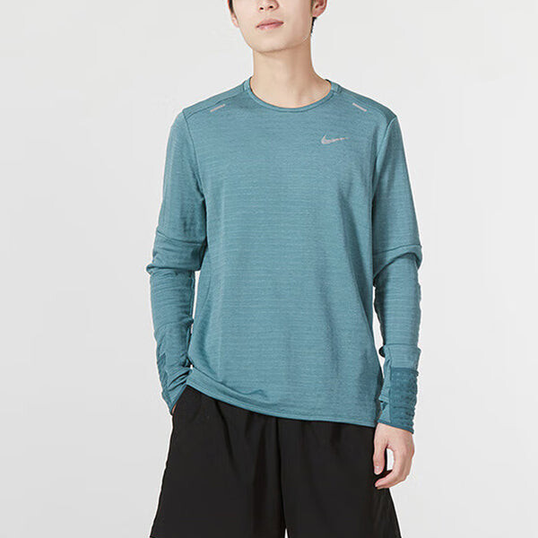 Футболка Nike Dri-FIT Legend long sleeve fitness top 'Lake Green', зеленый — фото 3