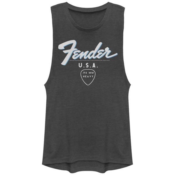 

Футболка с принтом гитарного медиатора Fender USA для подростков Licensed Character, серый