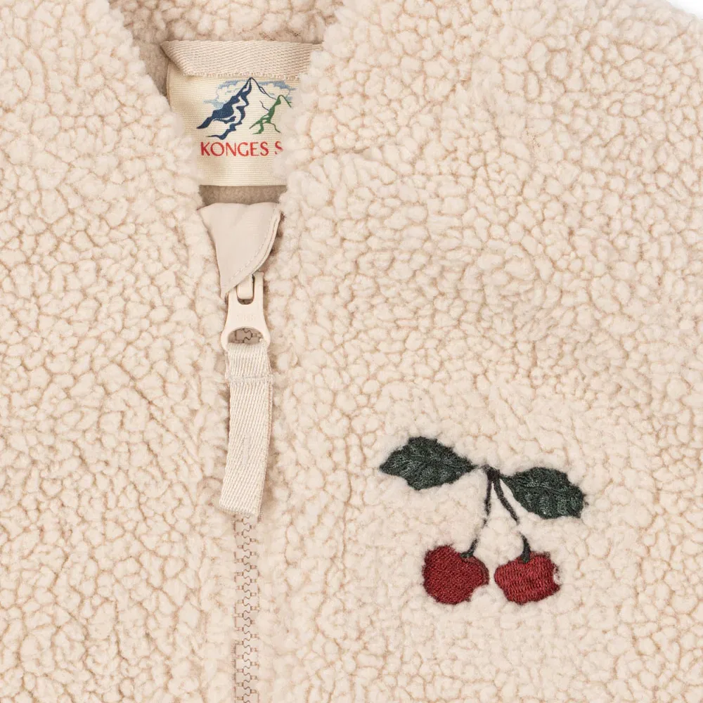 Детская флисовая куртка Cherry Jazz Teddy Bomber песочная от Konges Sloejd — фото 4