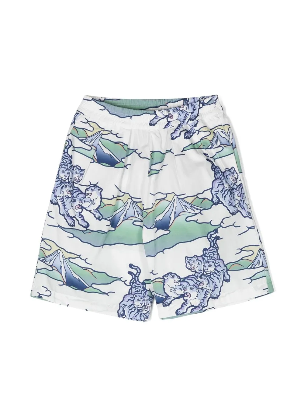 

Шорты с графичным принтом Kenzo Kids, белый