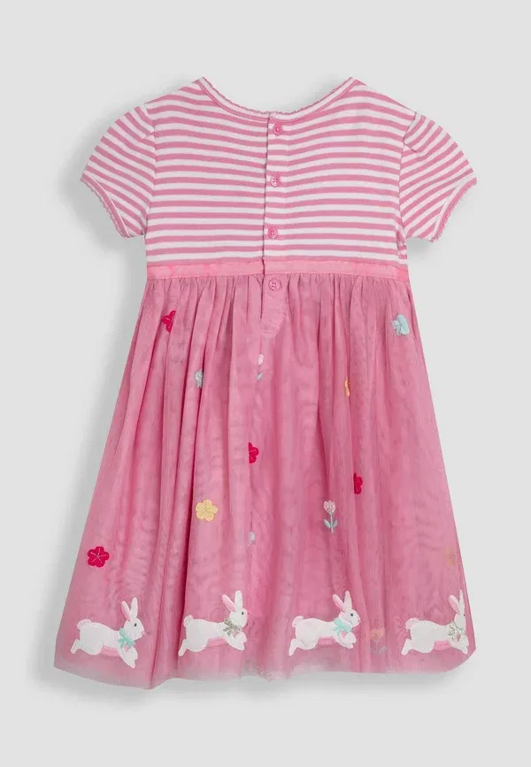 Платье коктейльное / вечернее Regular fit Jojo Maman Bébé, розовый кролик — фото 2