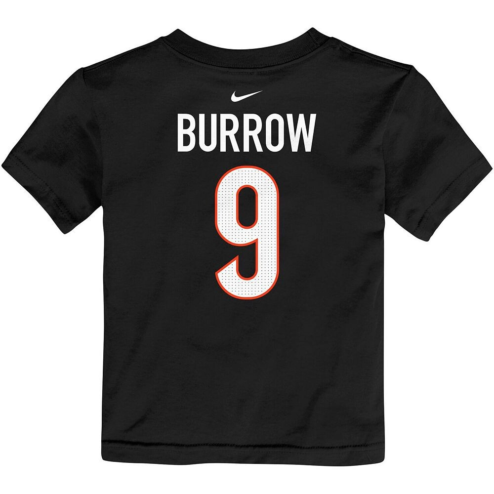 Черная футболка Nike Joe Burrow для малышей Cincinnati Bengals с именем и номером игрока, цвет Bng Black — фото 4