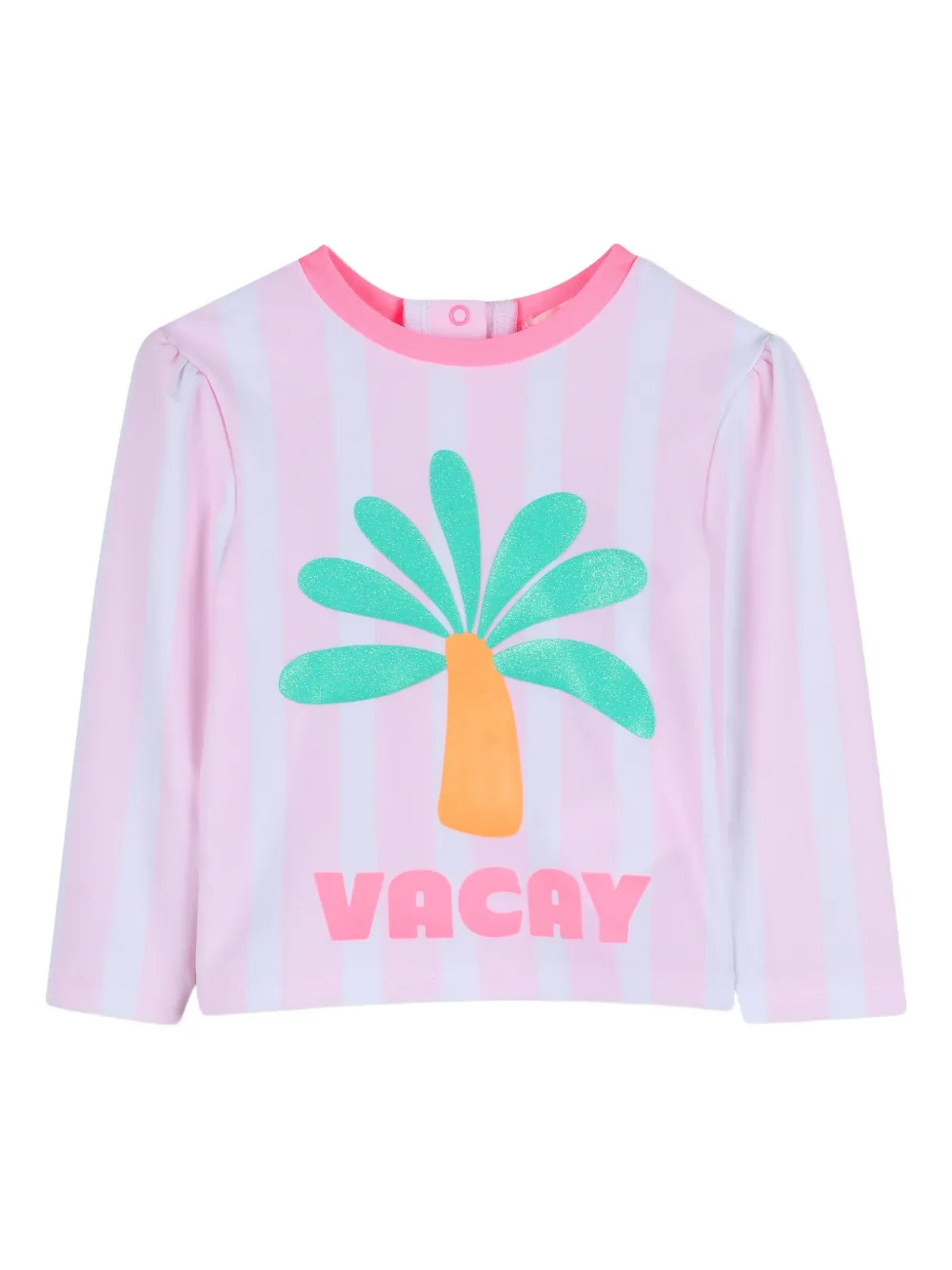 

Полосатый топ с длинными рукавами и защитой от солнца Billieblush, розовый