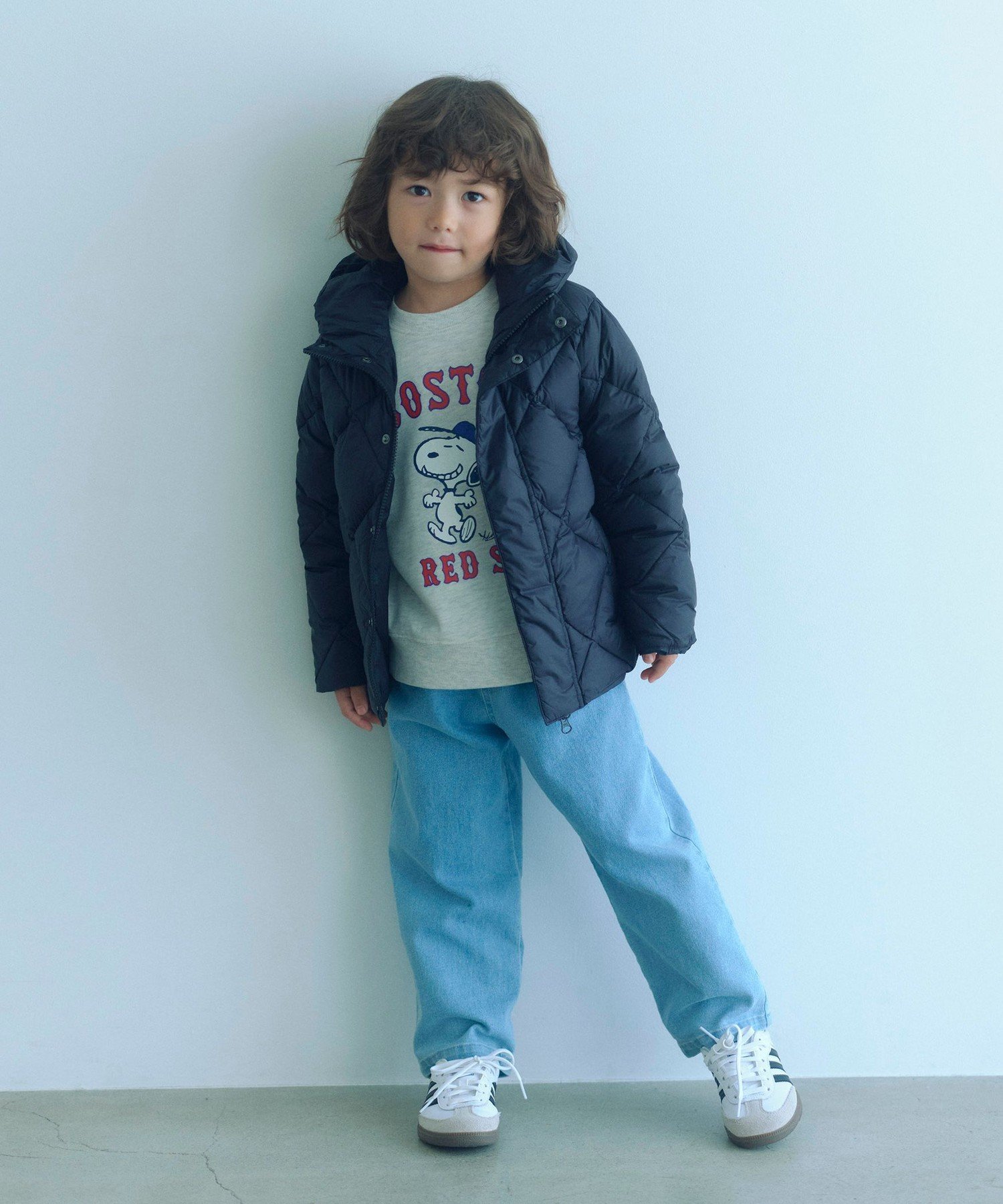 Пуховая толстовка City Down для детей 120-130 см UNITED ARROWS green label relaxing, DK.GRAY — фото 3