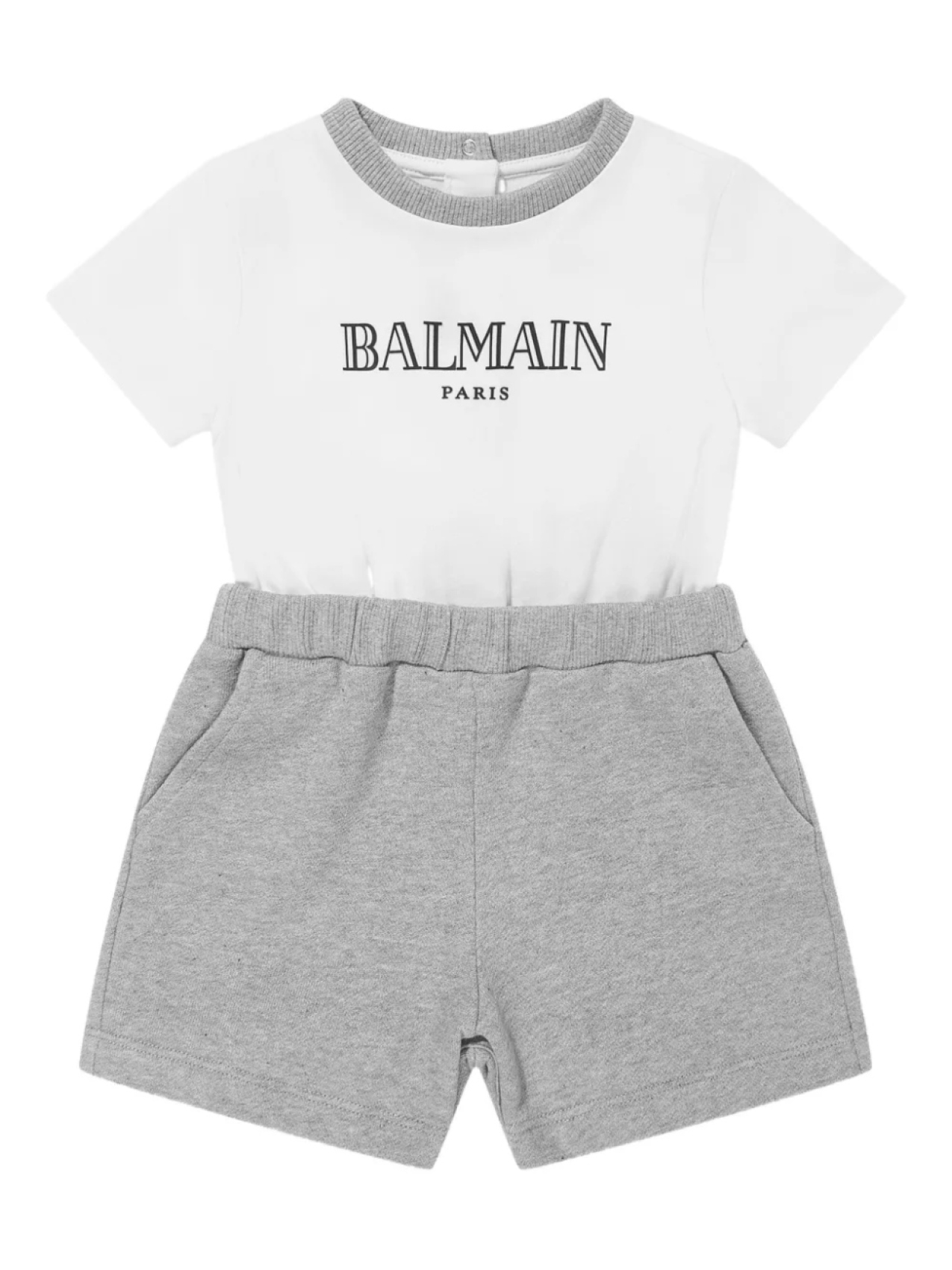 

Детские шорты с логотипом Balmain Balmain Kids, белый