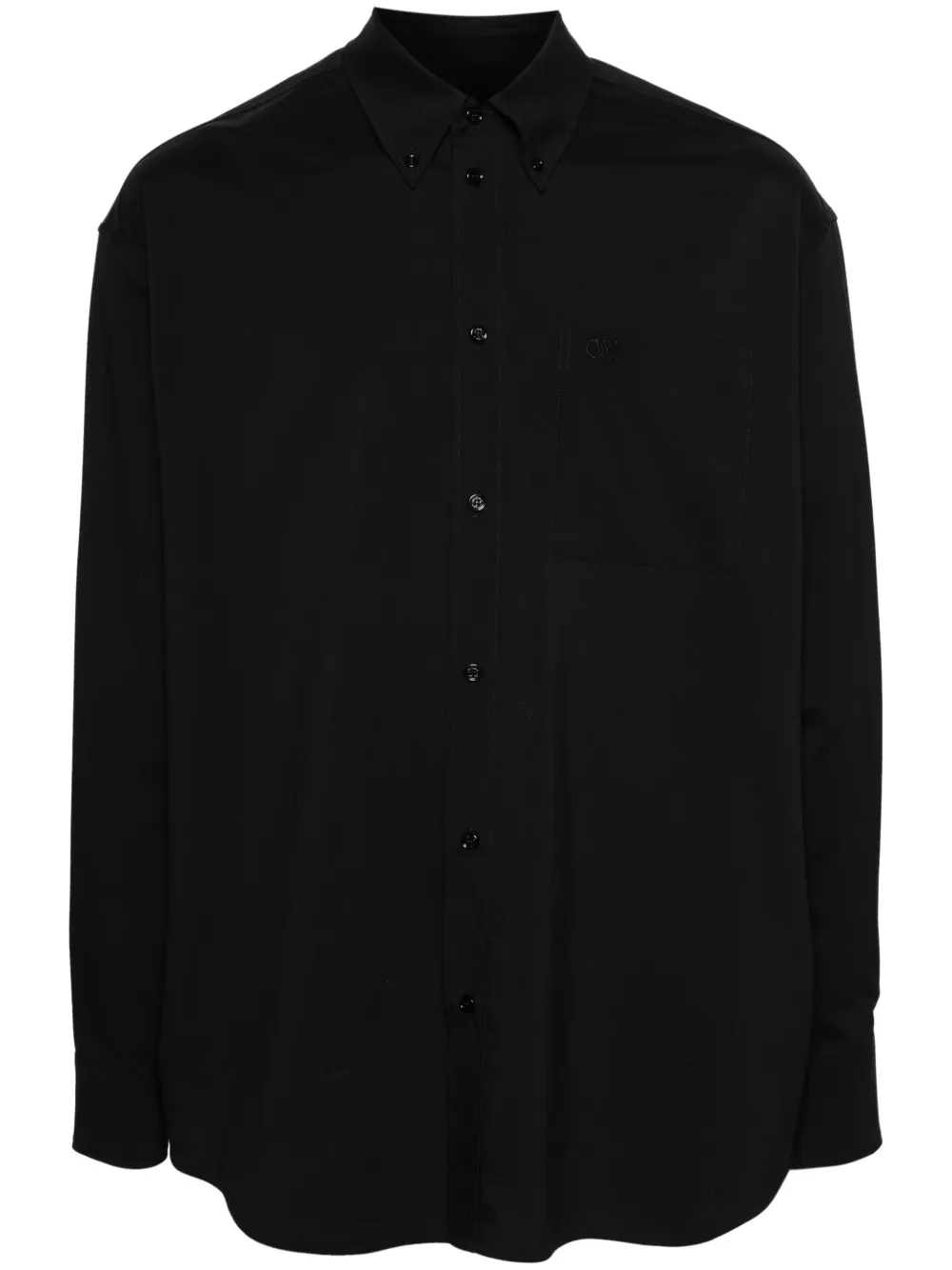 

Рубашка с вышитой монограммой OFF-WHITE, черный