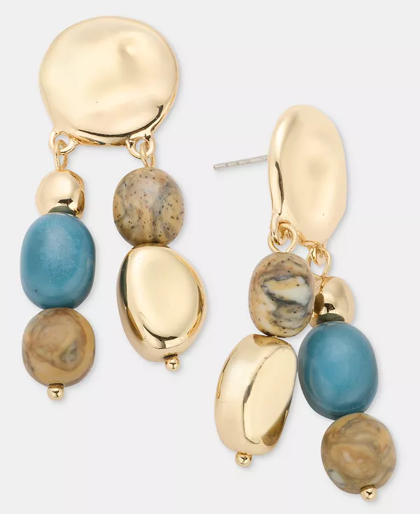 

Двойные серьги-подвески из камня, эксклюзив от Macy's Style & Co, silver