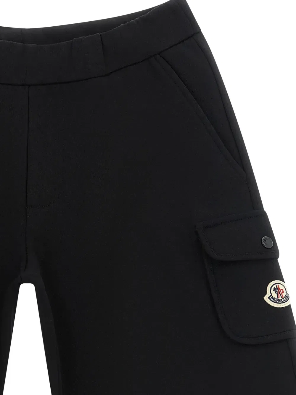 Шорты-бермуды с нашивкой-логотипом Moncler Enfant, черный — фото 3