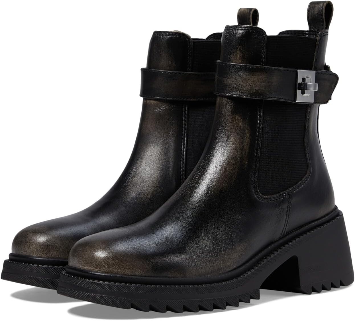 

Ботильоны Gates Steve Madden, цвет Black Distressed