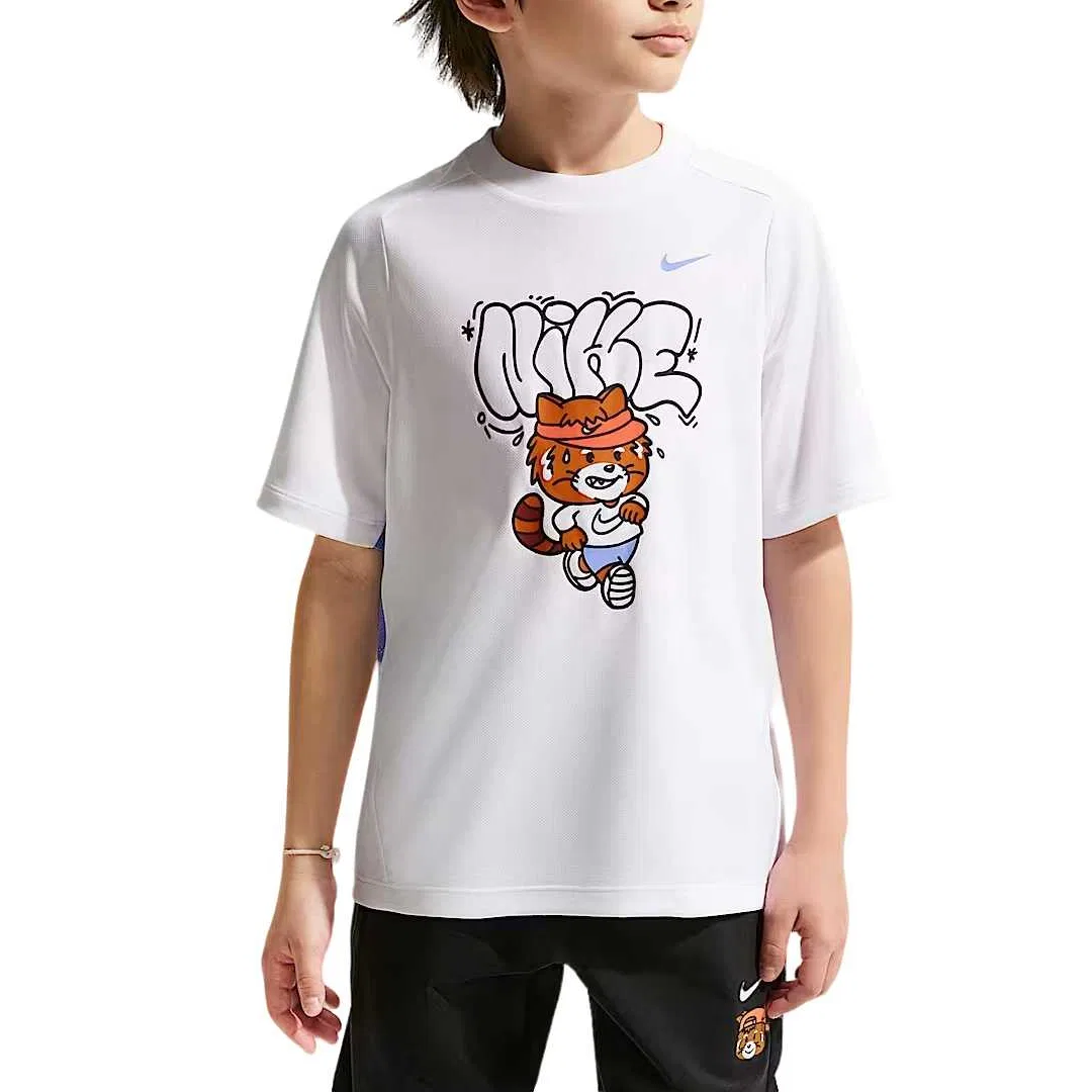 Детская футболка с круглым вырезом Quick Dry Nike, White