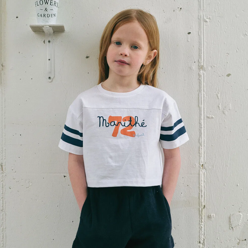 Детская белая футболка Enfant Football от Marithé Kids