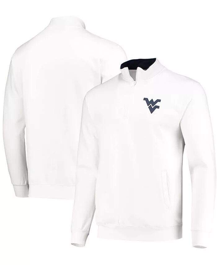 

Мужская белая толстовка West Virginia Mountaineers Tortugas Logo с застежкой-молнией на четверть оборота Colosseum