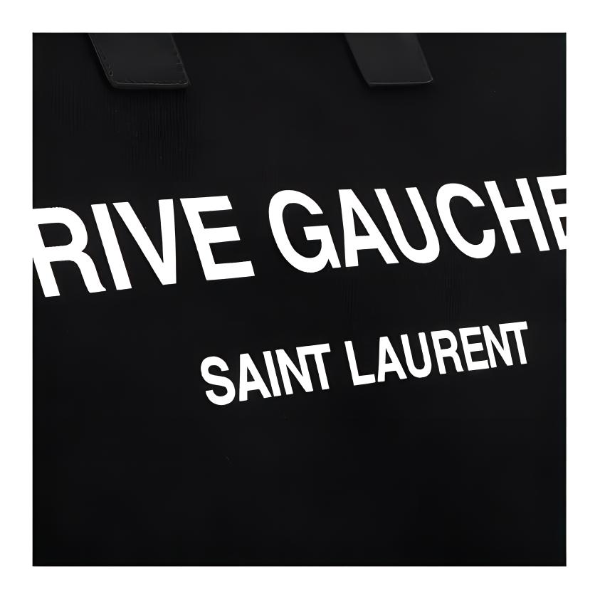 SAINT LAURENT Хлопковая сумка большая мужская черная — фото 4