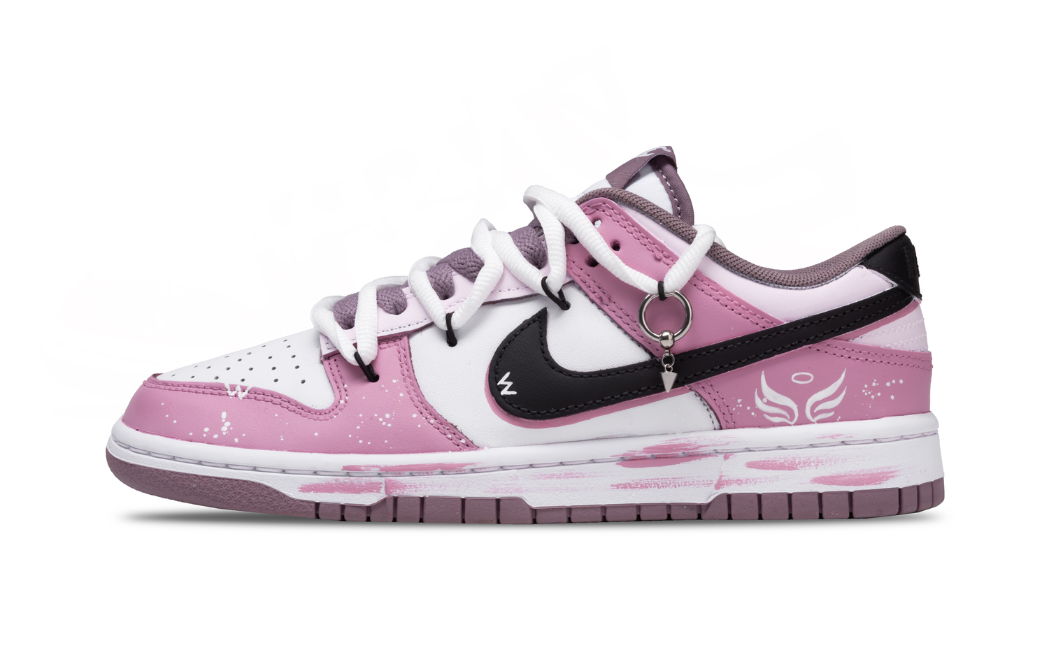 

Nike Кроссовки для скейтбординга dunk angel fire pit low top мужские white pink