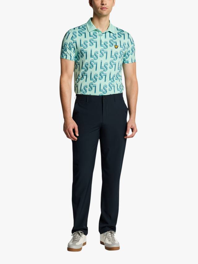 

Брюки для гольфа с прямыми штанинами Lyle & Scott, темно-синий