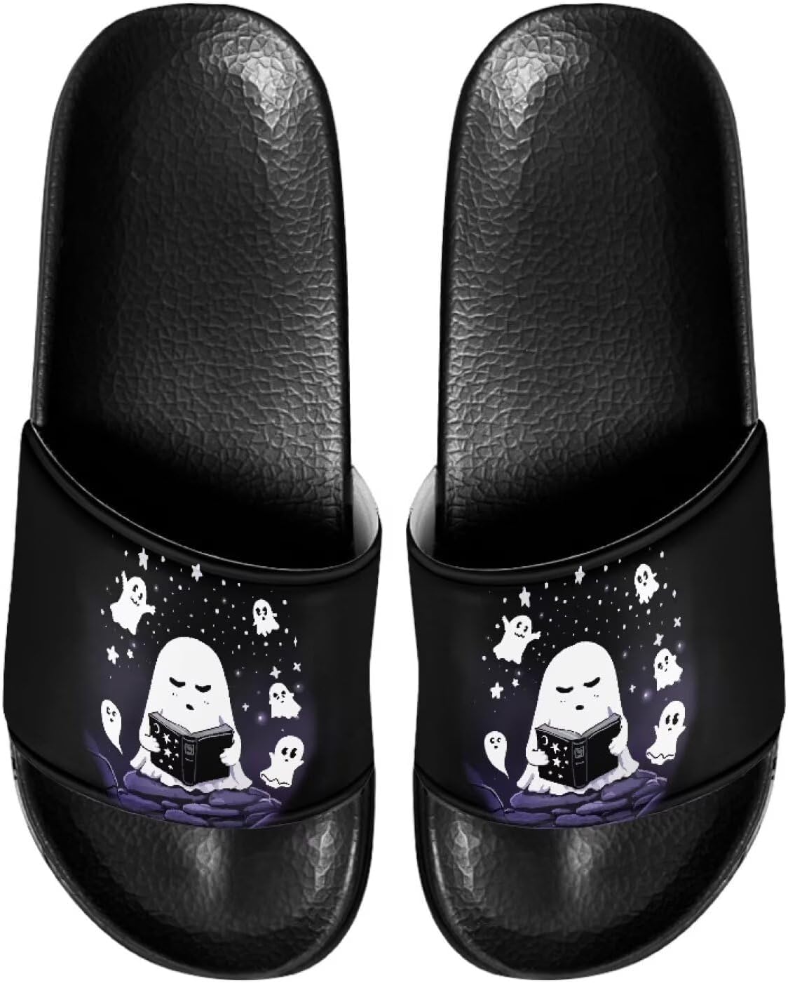 

JUDENTIDOS Милые сланцы с открытым носком, душевые тапочки, противоскользящие, из ЭВА, для дома, для мужчин и женщин, Halloween Cute Ghost