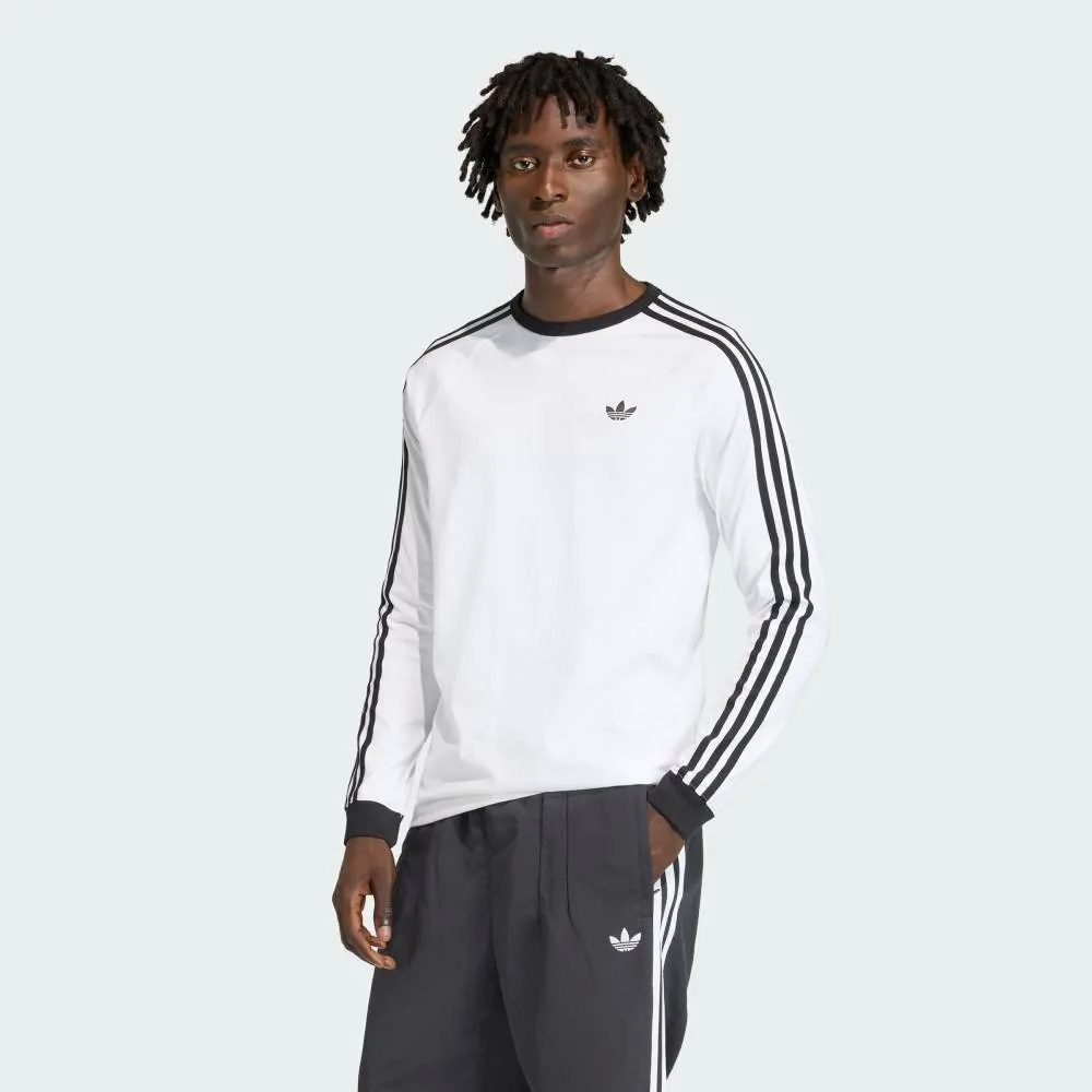 Футболка с длинным рукавом с тремя полосками Adidas, white
