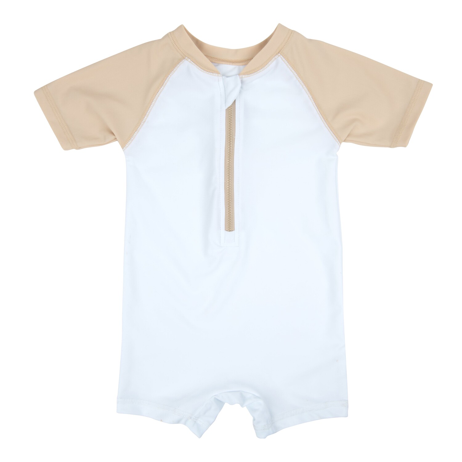 

Детский цельный рашгард Leveret, цвет Beige & White