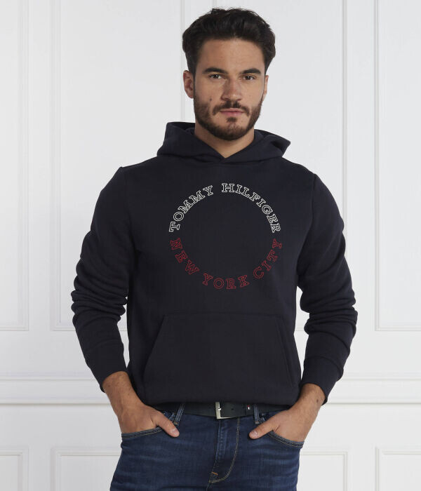 Толстовка Tommy Hilfiger Monotype Roundall, синий — фото 3
