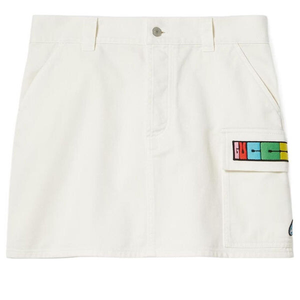 

Шорты mini skirt with patches 'ivory' Gucci, белый