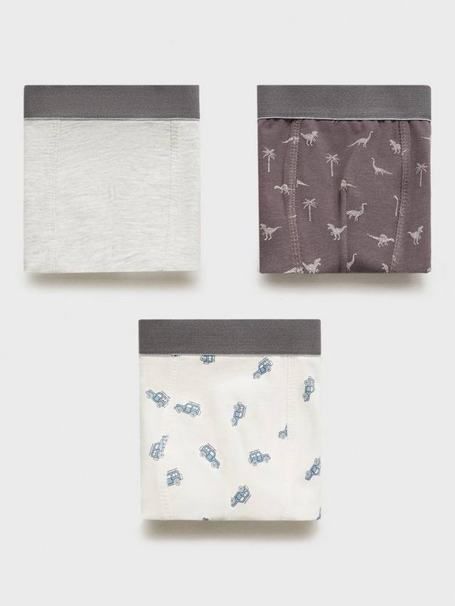 

Детские боксеры Dino из хлопковой смеси Mango, Pack of 3, Medium Grey