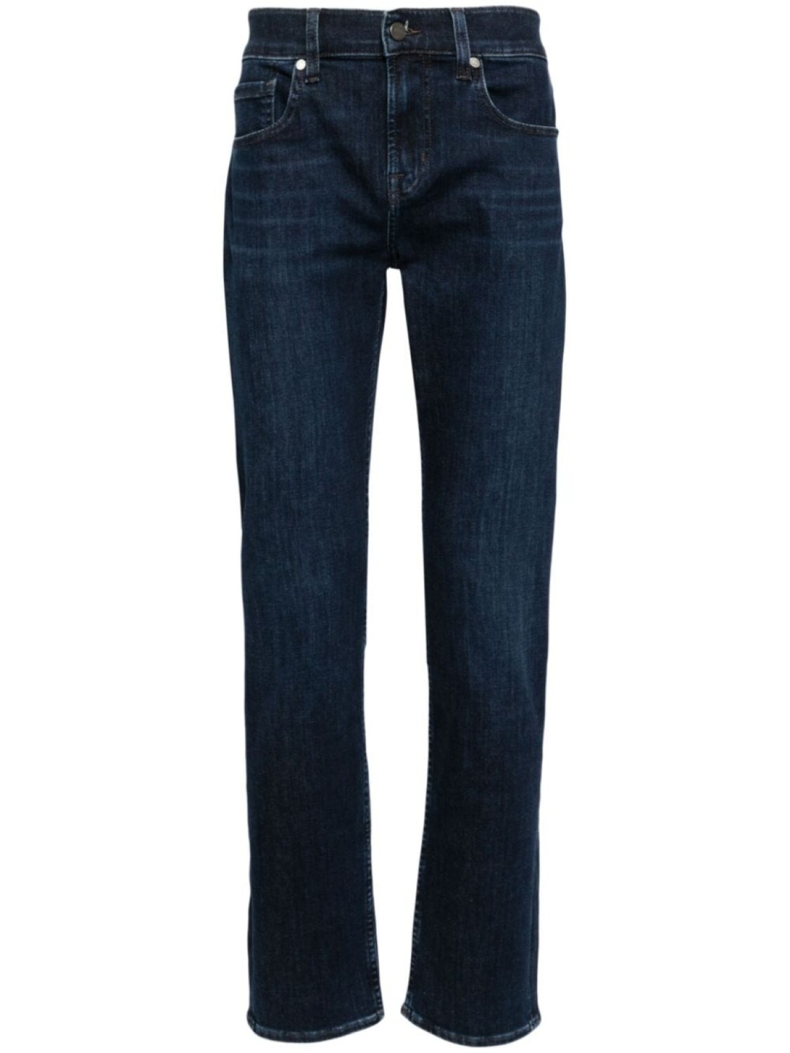 

7 For All Mankind прямые джинсы Luxe средней посадки, синий