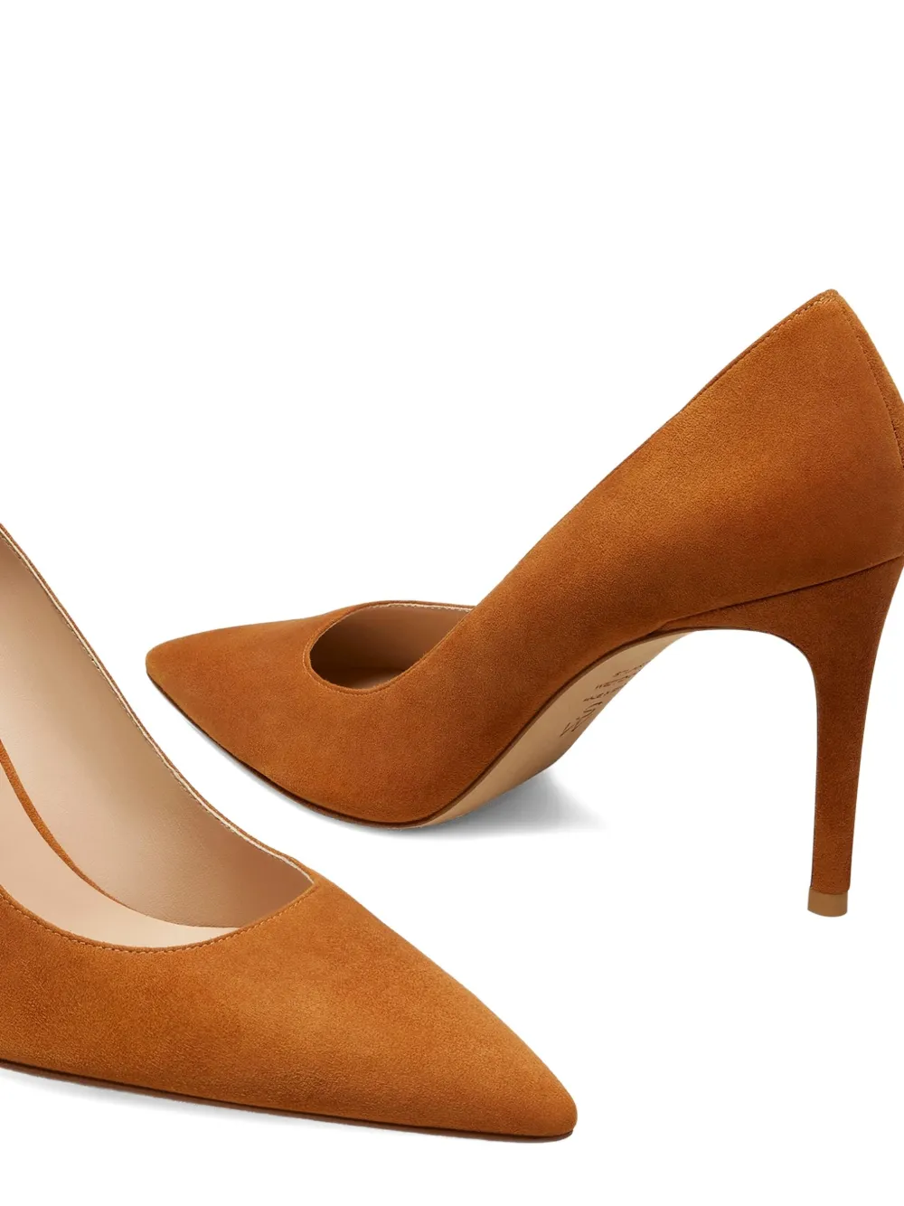 Туфли-лодочки Power 85 с заостренным носком Stuart Weitzman, коричневый — фото 4