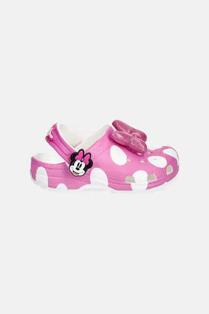 Сланцы с принтом Minnie Mouse Classic Clog T Crocs, розовый — фото 2