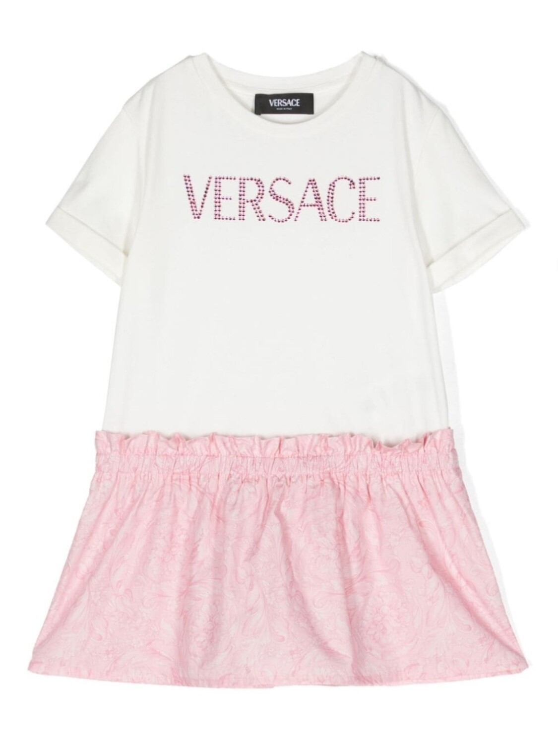 

Versace Kids платье-футболка с принтом Barocco, белый
