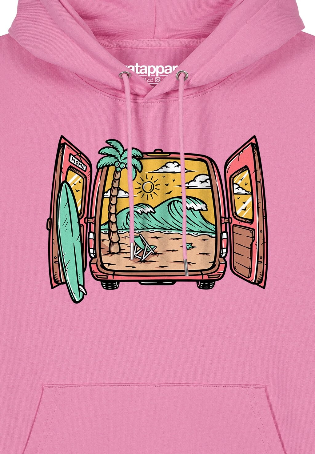 

Толстовка с капюшоном SURF AND BEACH watapparel, светло-розовый