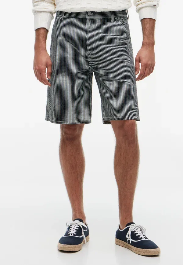 Шорты повседневные Tommy Hilfiger Relaxed river short ind stripe seasonal quality shorts, полоска индиго