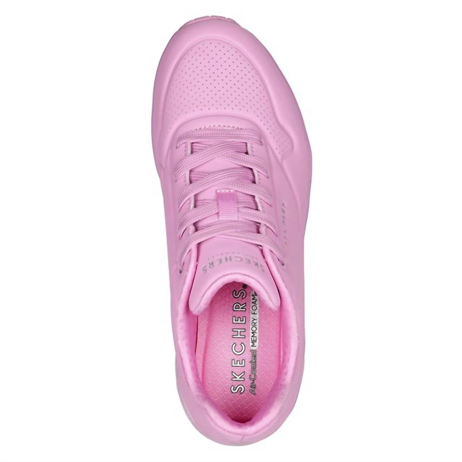 Женские кроссовки Uno Stand On Air розового цвета Skechers — фото 3