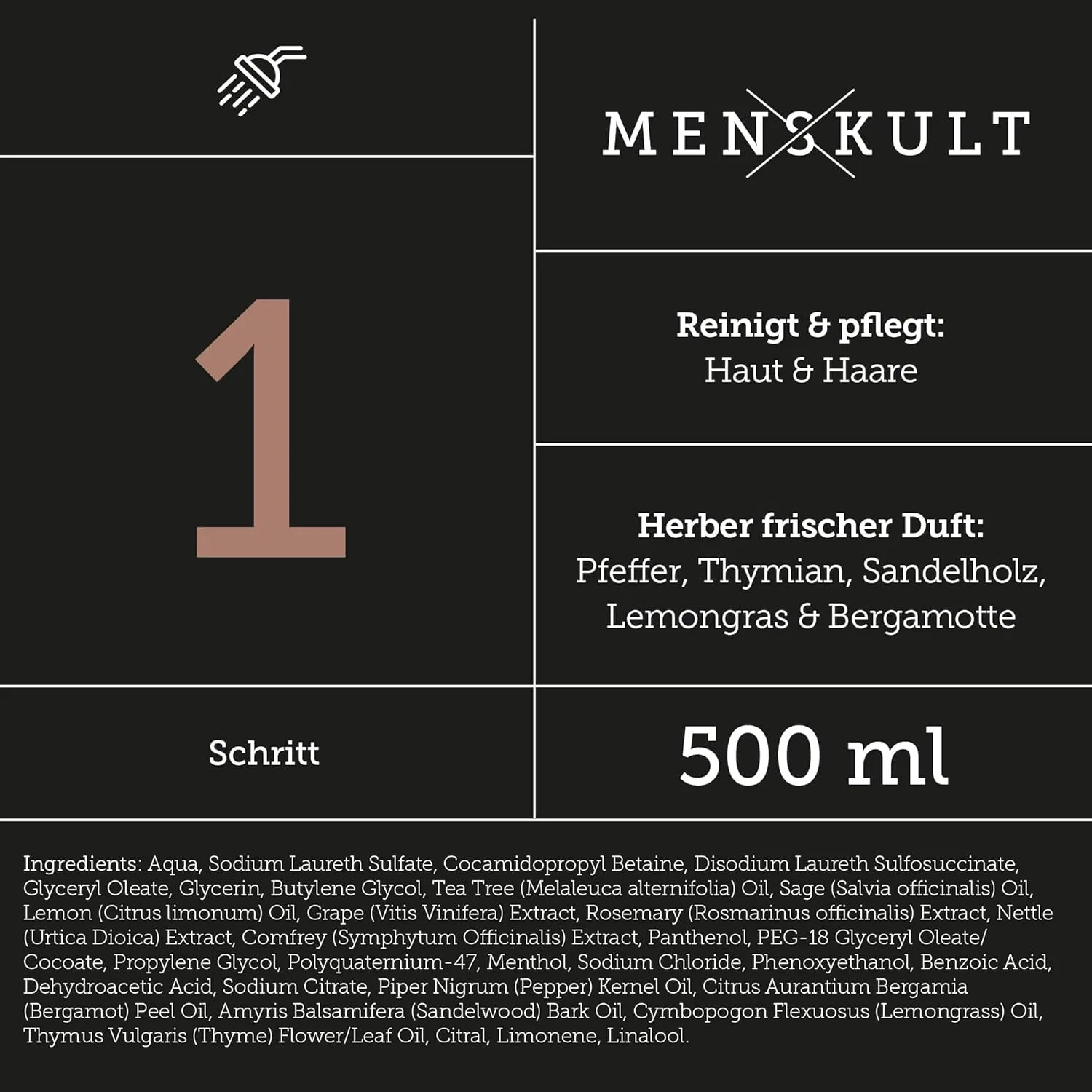 Освежающий шампунь-гель для душа «MENSKULT» Menskult — фото 2