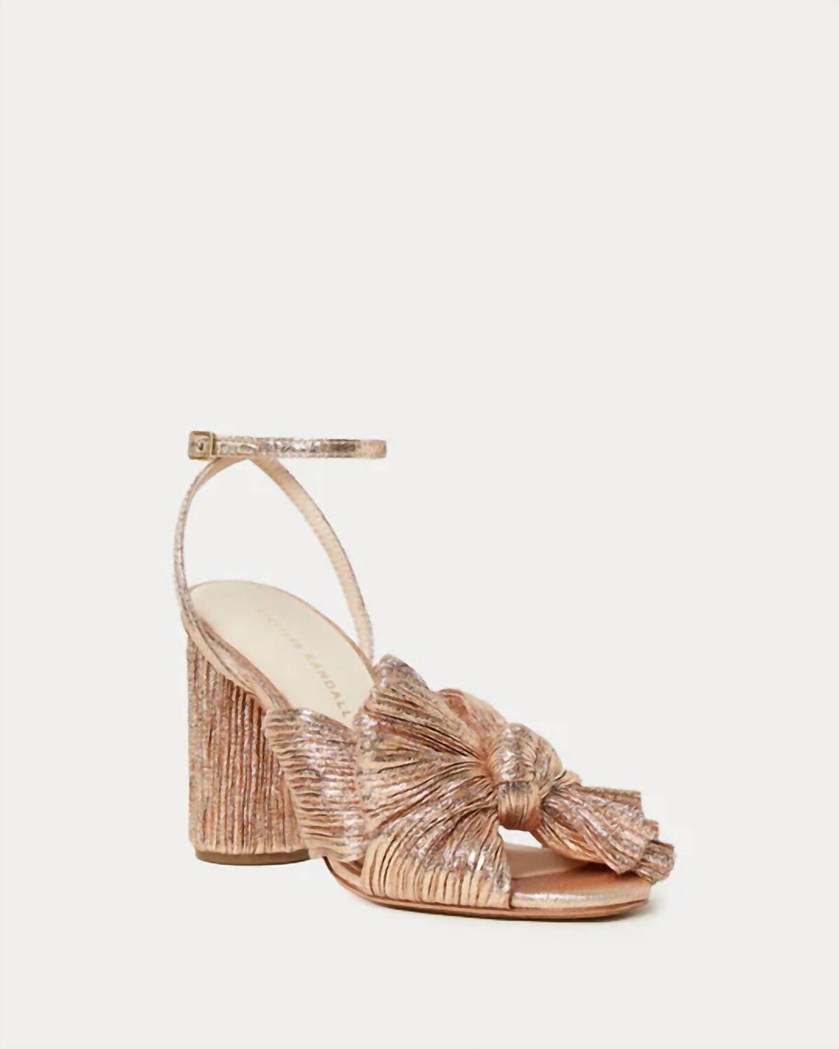 Женские плиссированные босоножки на каблуке с бантом Camellia Dune Loeffler Randall