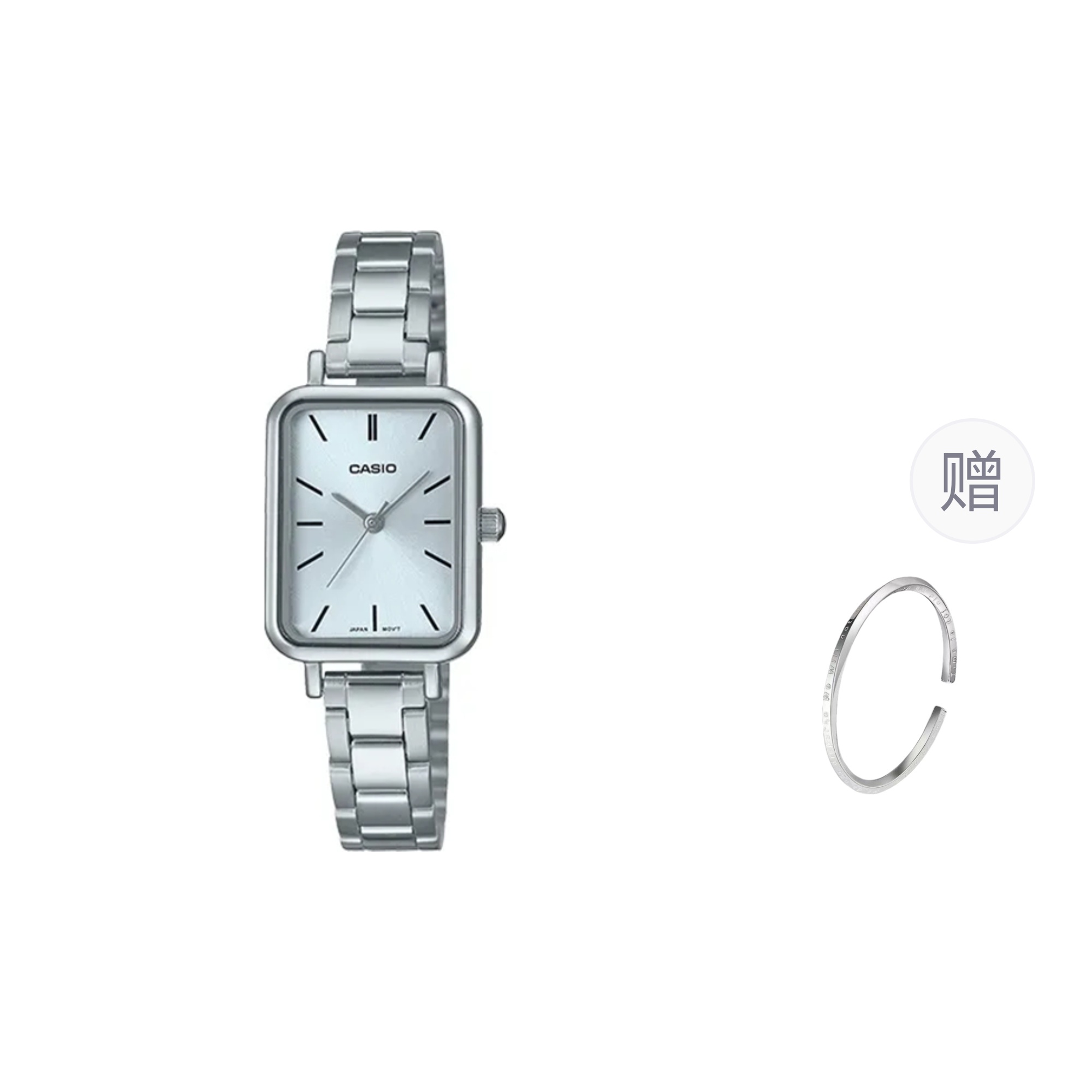 

CASIO Часы Women's Silver Watch, Black