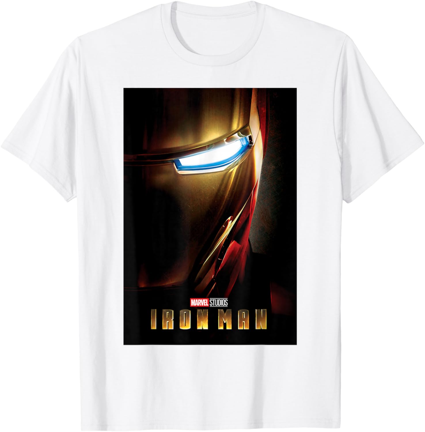 

Футболка с графическим изображением постера фильма «Железный человек» от Marvel Studios, белый