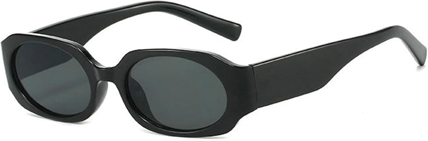 

Willochra Популярные модные маленькие прямоугольные солнцезащитные очки для женщин в стиле ретро 90-х, овальные очки с защитой от УФ-излучения UV400 для мужчин, панк-солнцезащитные очки в форме многоугольника, C1