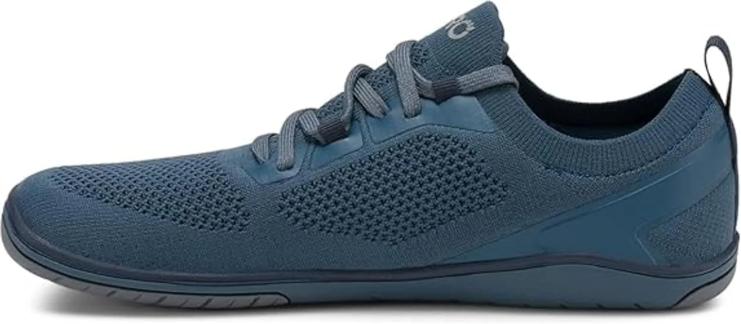 Мужские кроссовки Xero Shoes для ходьбы босиком | Кроссовки Nexus Knit для тренировок | Модные мужские кроссовки с нулевым перепадом высоты подошвы и широким носком | Минималистичный дизайн, синий