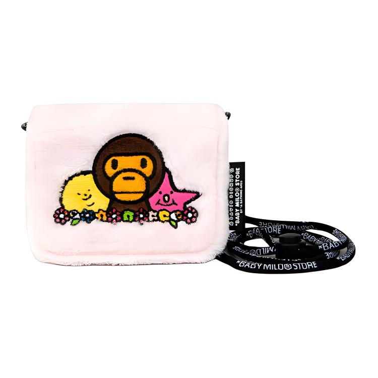 

A BATHING APE Сумка кроссбод Дэвид Бискуп из ткани женская белая