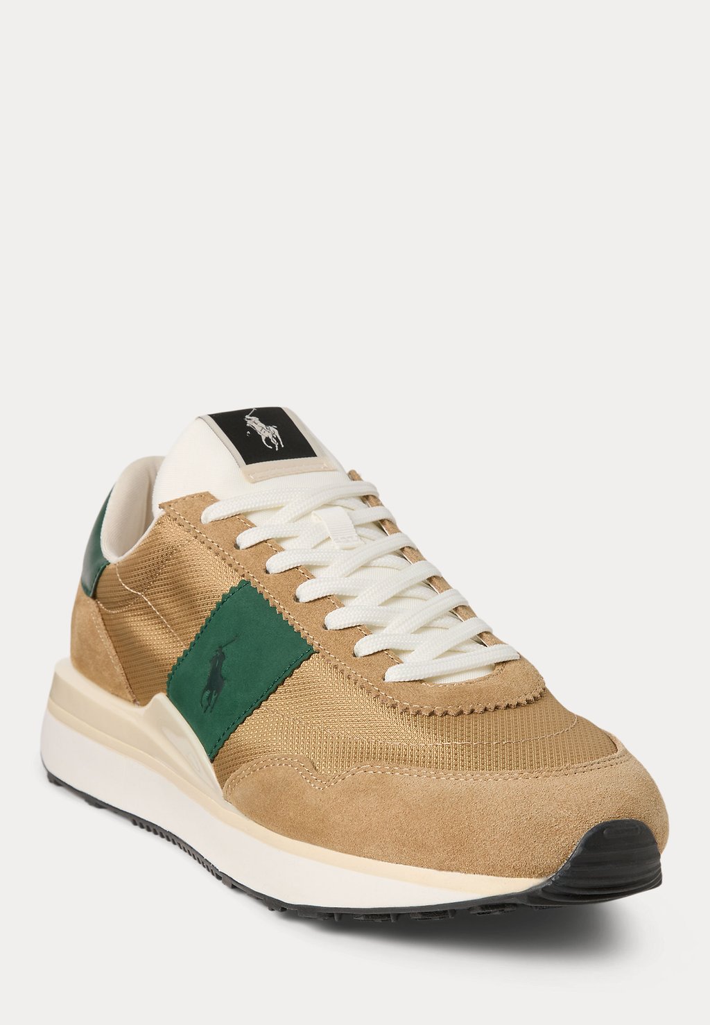 

Кроссовки TRAIN 89 SUEDE-PANELED SNEAKER Ralph Lauren, цвет Montana Khaki/Vintage Pine