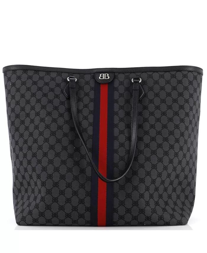 

Большая сумка x Gucci The Hacker Project Tote BB Canvas Pre-Owned Balenciaga, черный