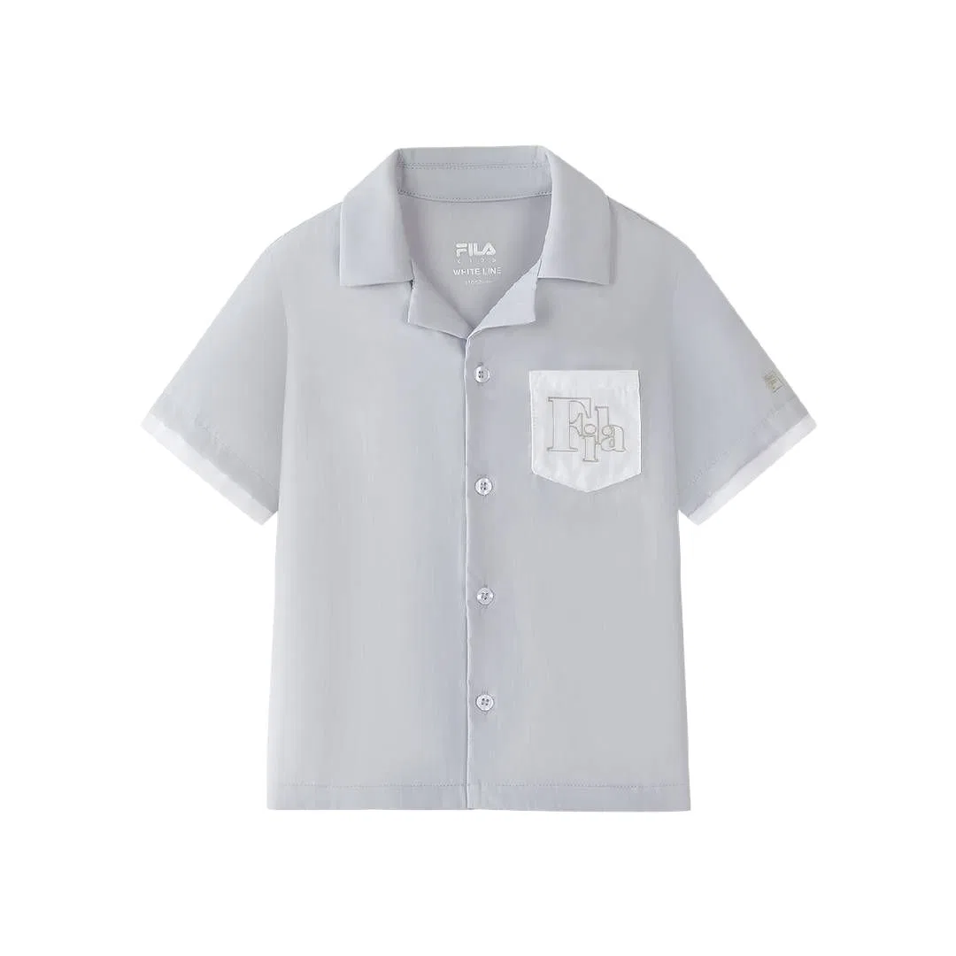 Детская рубашка FILA KIDS с воротником Cuban Rosemary Gray