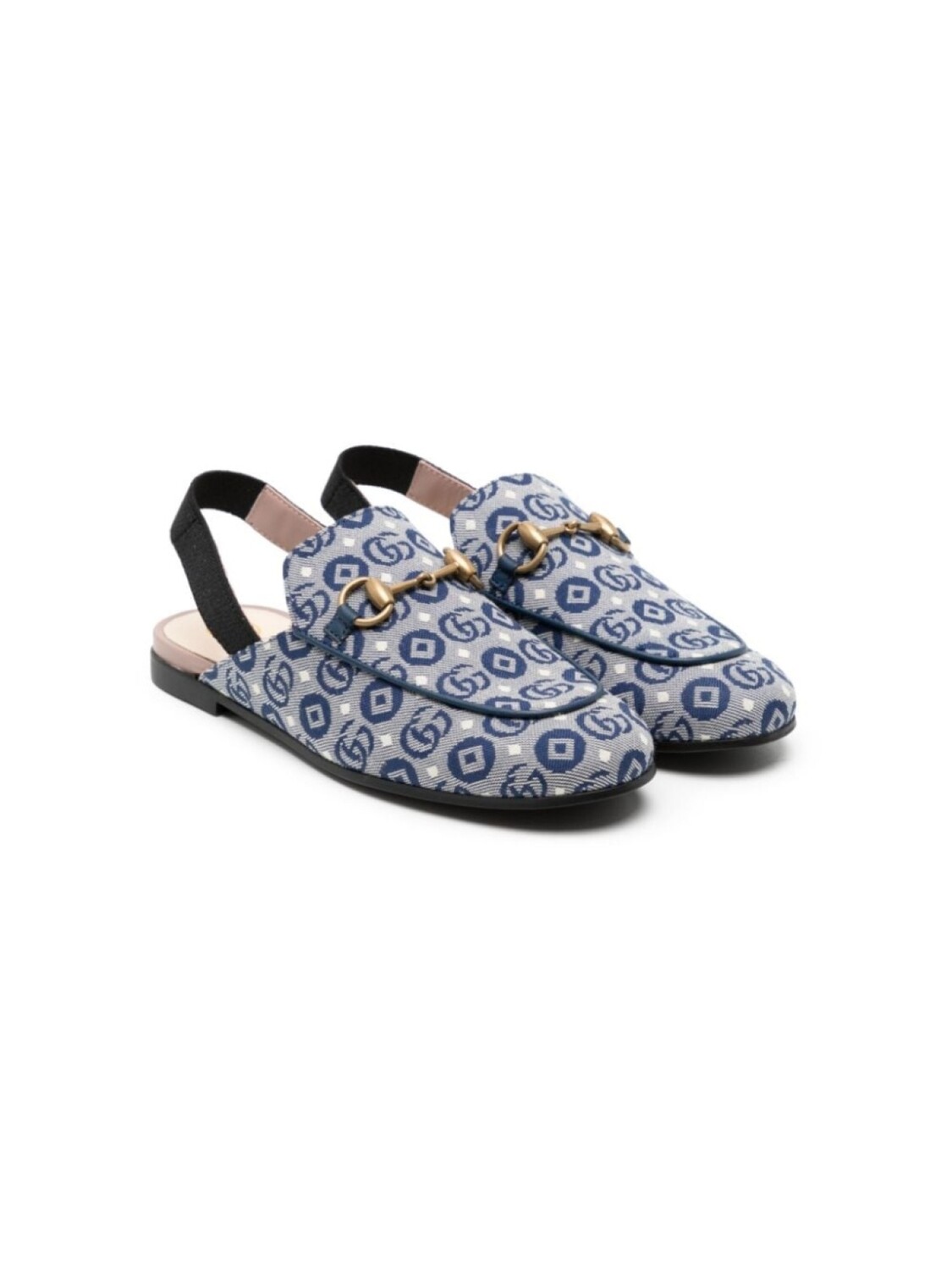 

Gucci Kids слиперы Princetown с узором Double G, синий