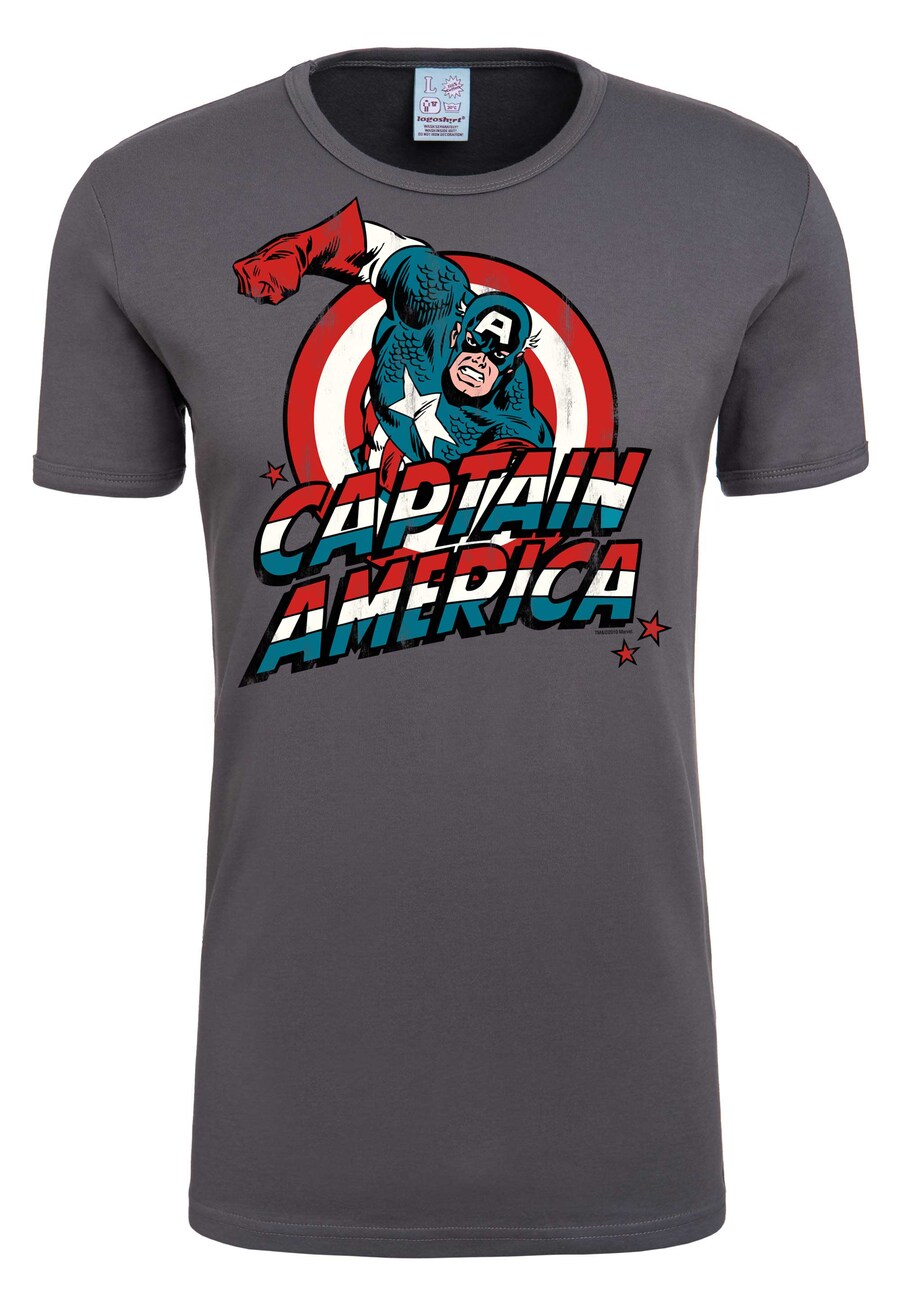 

Рубашка LOGOSHIRT Captain America, серый